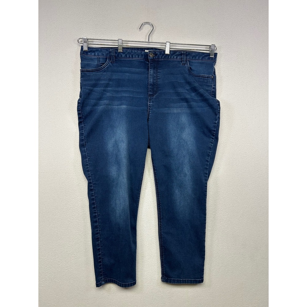 Casual Classic Catherines Women 2XWP Blue Dark Wash Stretch Jegging Jeans